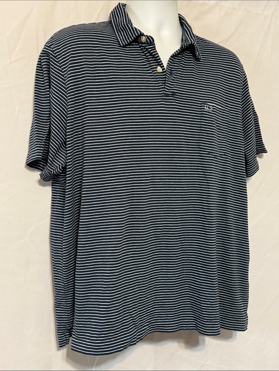 Vineyard Vines Other - Vineyard Vines Navy and White Striped Polo. Size XL